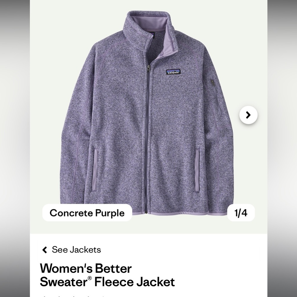 Patagonia Women's Concrete Purple Fleece Jacket